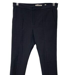 Vince Ankle Dress Pants Size 6 Flat Front Black Front Seam Cotton Blend Casual
